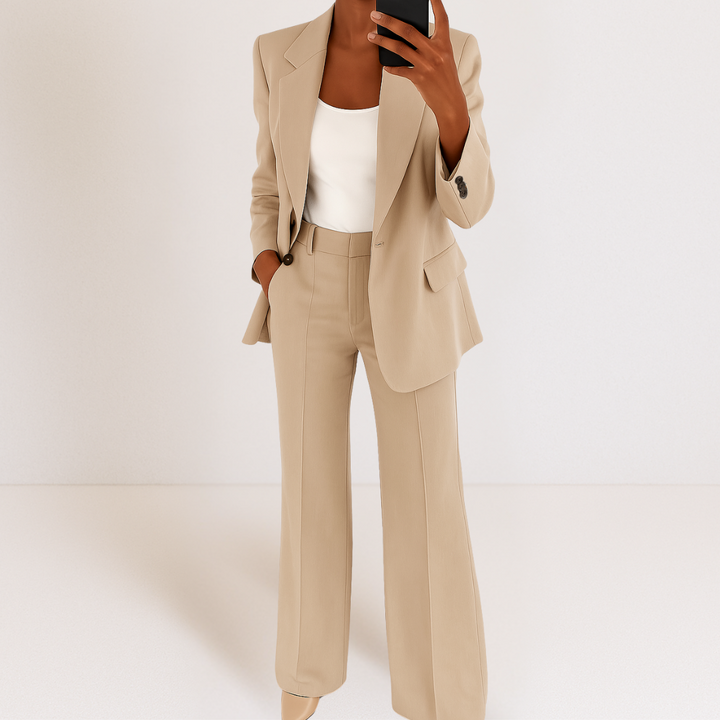 Melynda™ Stylish Two-Part Suit Set | Coordinated Top and Trousers