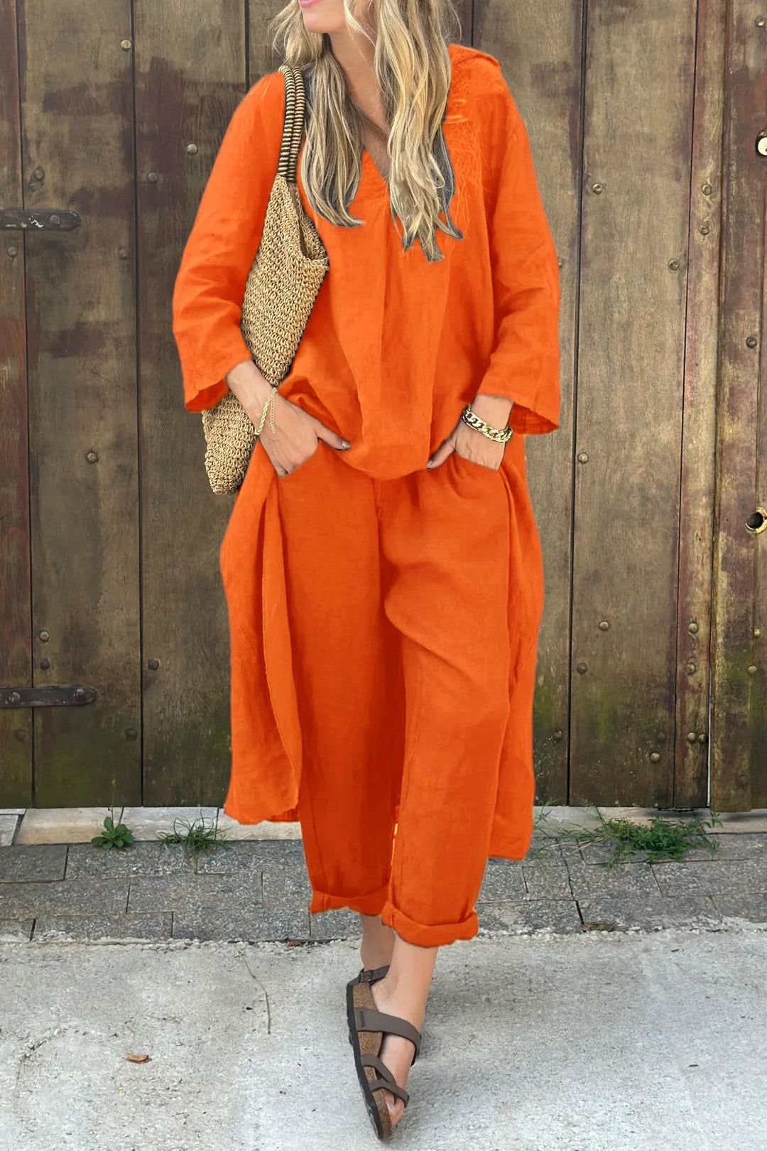 Carolyn™ Chic and Comfortable Set | Coordinated Top and Relaxed-Fit Bottoms