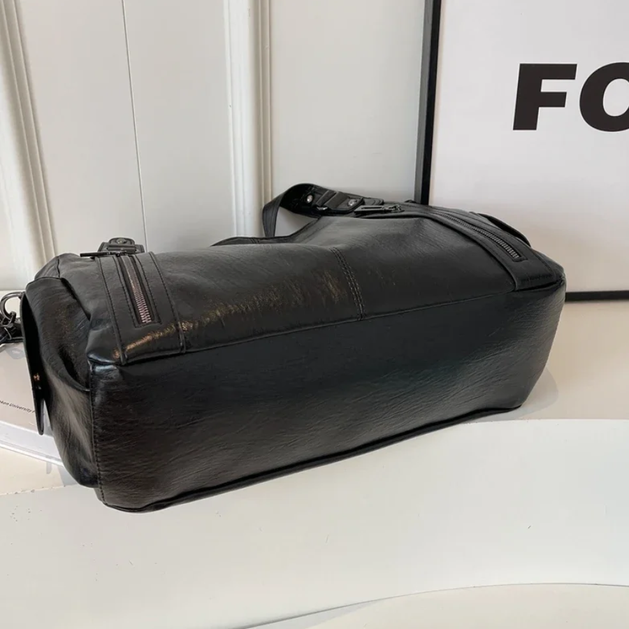 Uma | Dual Zipper Large Capacity Shoulder Bag