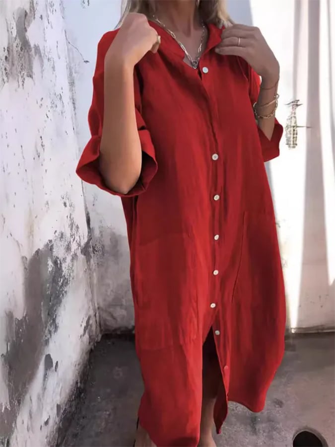 Leonie - Buttoned Breeze Dress