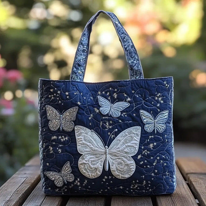 Handmade Bag | Silver Butterfly