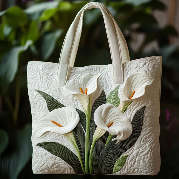 Handmade Bag | White Calla Lilies