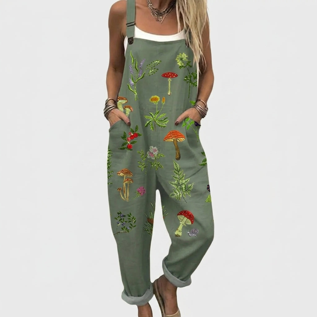 Josephine | Embroidered Cotton Overalls