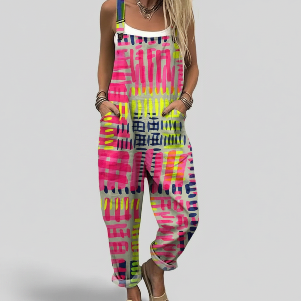 Océane | Printed Relaxed Overalls