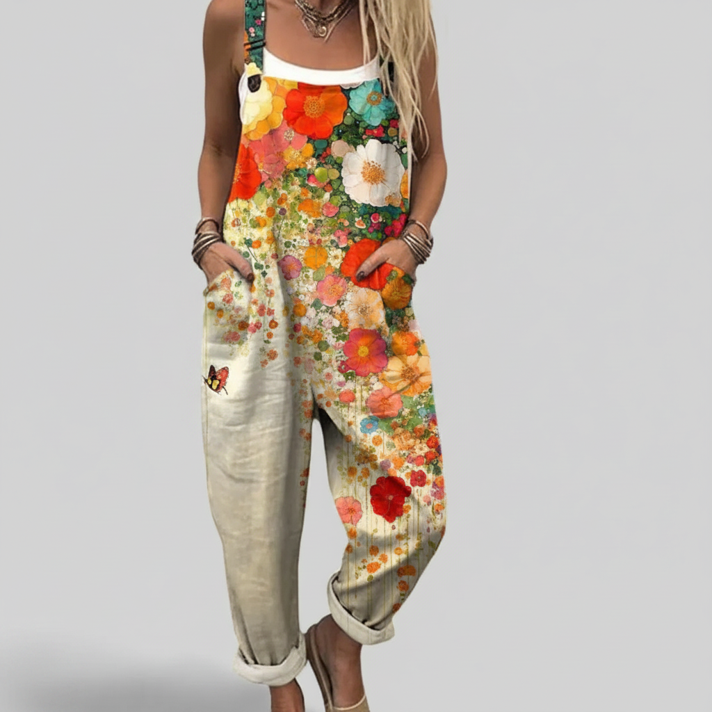 Odette | Wildflower Print Overalls