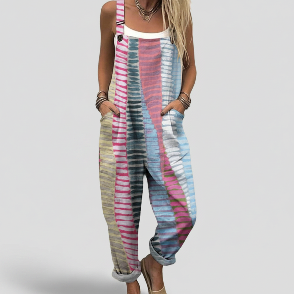 Juniper | Printed Linen Overalls