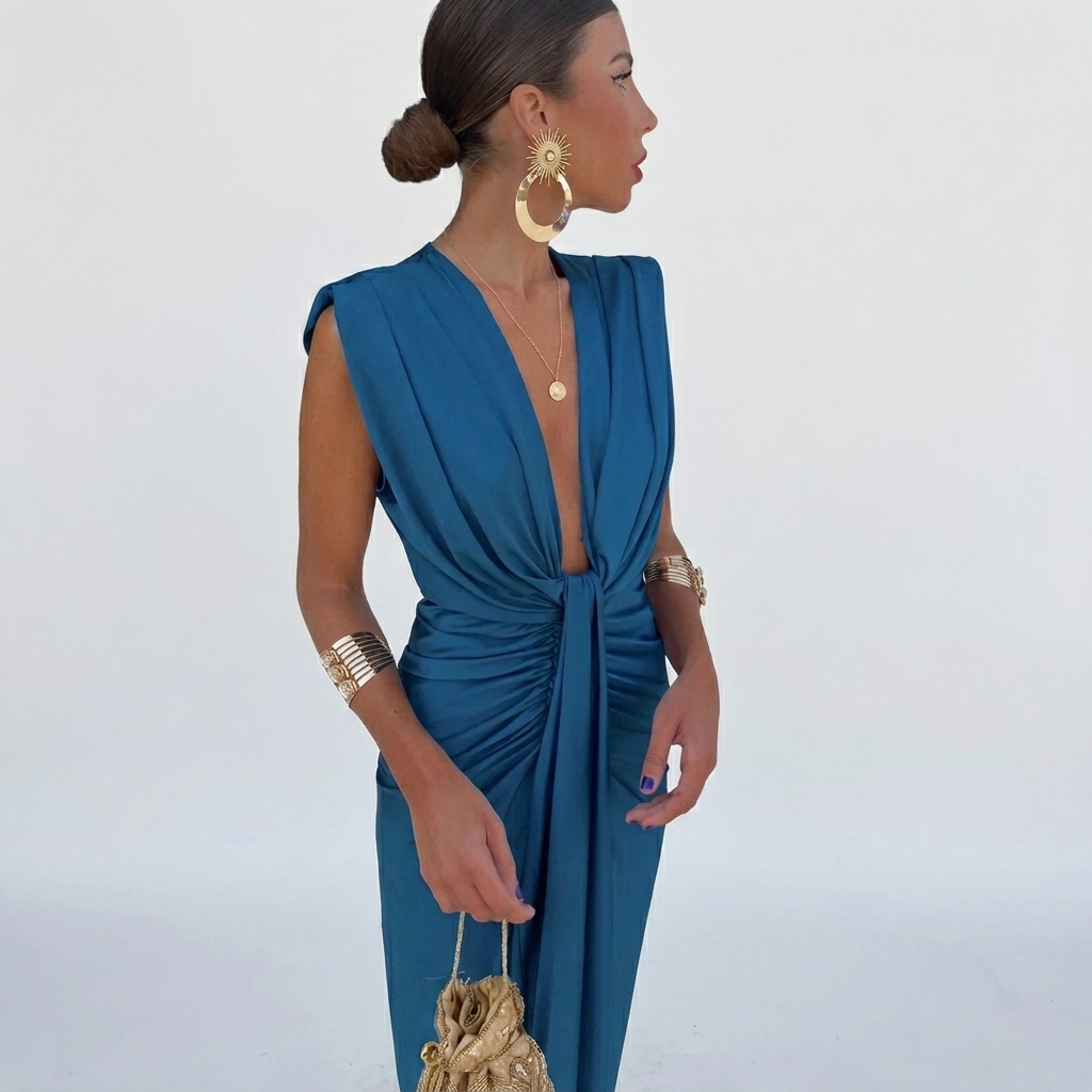 Marguerite | Pleated Midi Dress