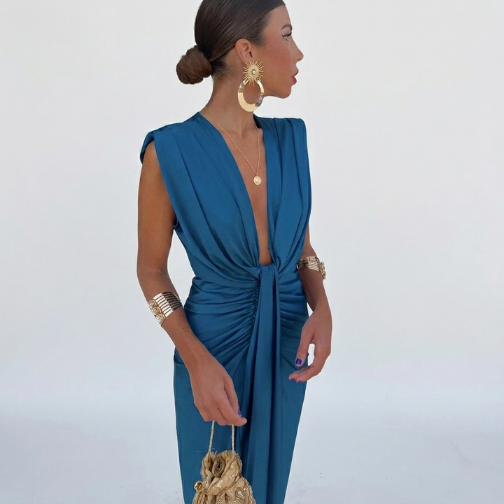 Marguerite | Pleated Midi Dress