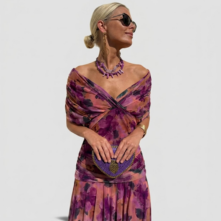 Delphine | Pleated Maxi Dress