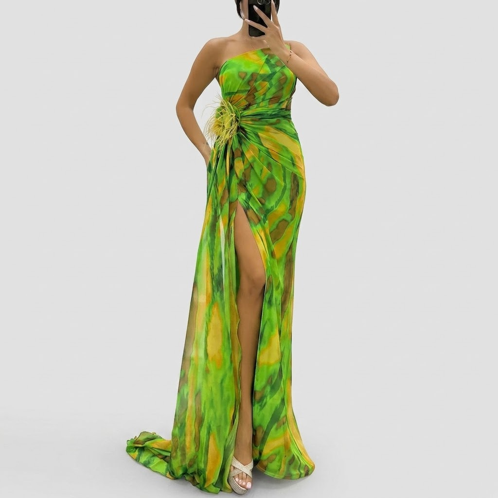 Élodie | Vibrant Draped Gown