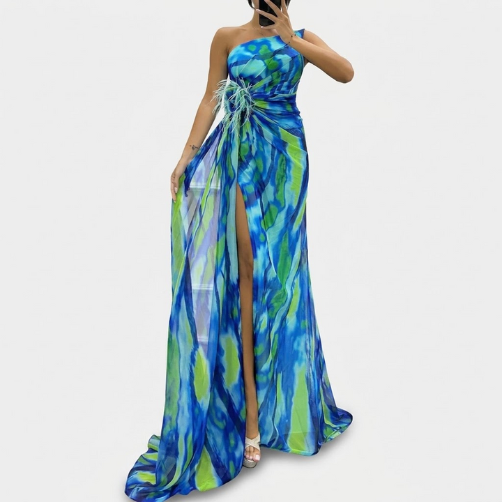 Élodie | Vibrant Draped Gown