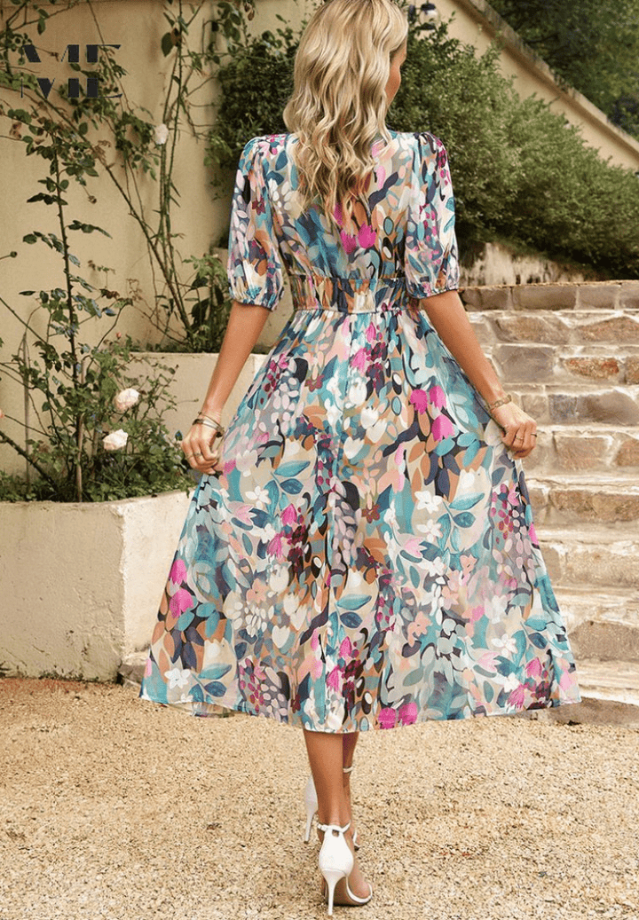 Lorenza – Elegant Spring Midi Dres