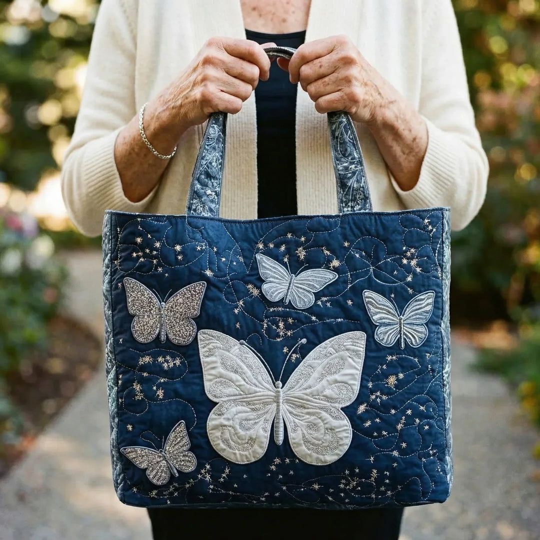 Handmade Bag | Silver Butterfly