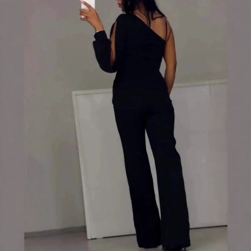 Ally™ One-Shoulder Flared Short Romper | Stylish Summer Romper