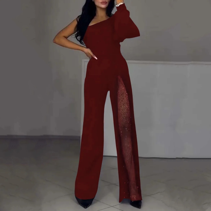 Ally™ One-Shoulder Flared Short Romper | Stylish Summer Romper